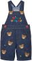 Miki House Overall met geborduurde teddybeer Blauw - Thumbnail 1