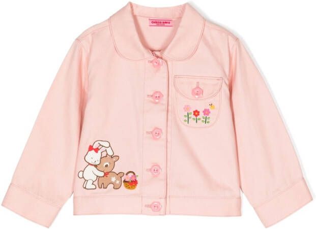 Miki House Jack met borduurwerk Roze