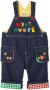 Miki House Tuinbroek met borduurwerk Blauw - Thumbnail 1