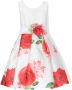 Mimilù Jurk met bloe print Wit - Thumbnail 1
