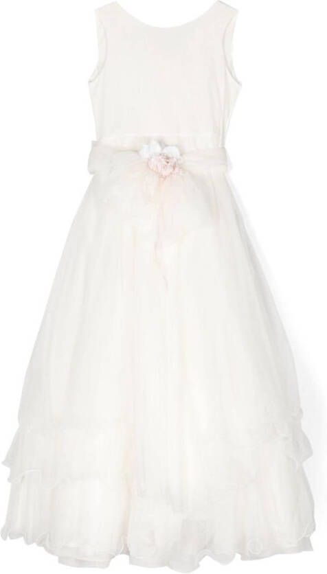 Mimilù Jurk met bloe patch Wit