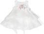 Mimilù Jurk met bloe patch Wit - Thumbnail 1