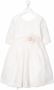 Mimilù Jurk met bloe patch Wit - Thumbnail 1