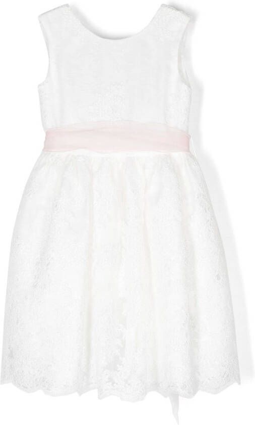 Mimilù Maxi-jurk met kant Wit
