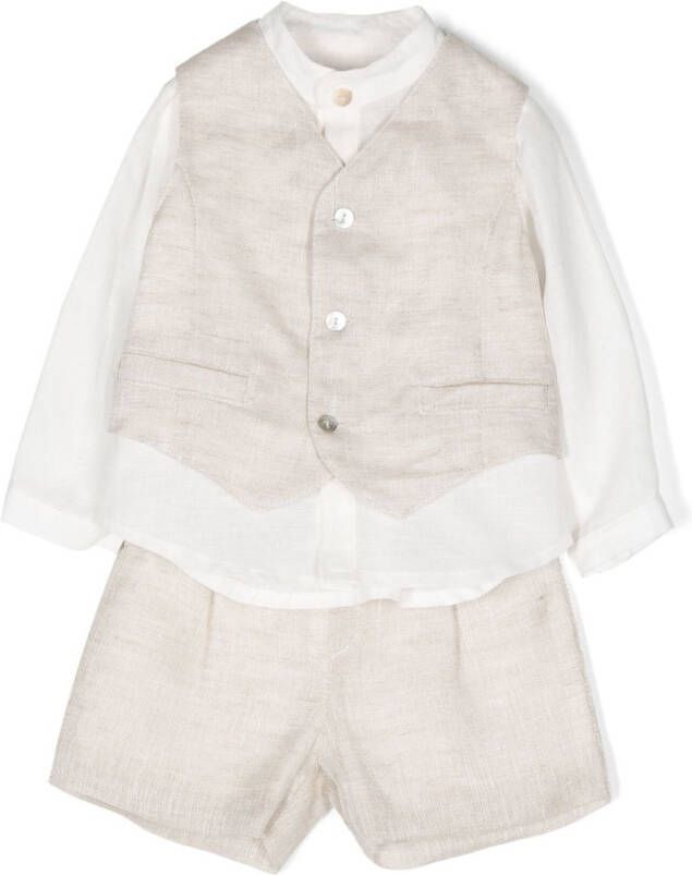 Mimilù Linnen broek Beige
