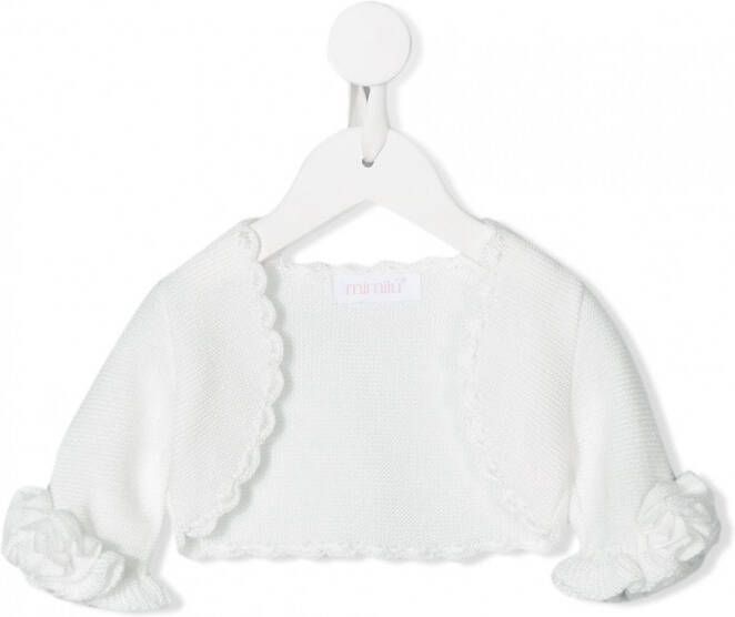 Mimilù Vest met ruche cuffs Wit