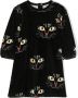 Mini Rodini Fluwelen jurk Zwart - Thumbnail 1