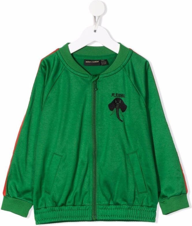 Mini Rodini Bomberjack met geborduurd logo Groen