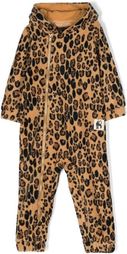 Mini Rodini Fleece romper Bruin