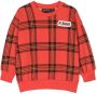 Mini Rodini Geruite sweater Rood - Thumbnail 1