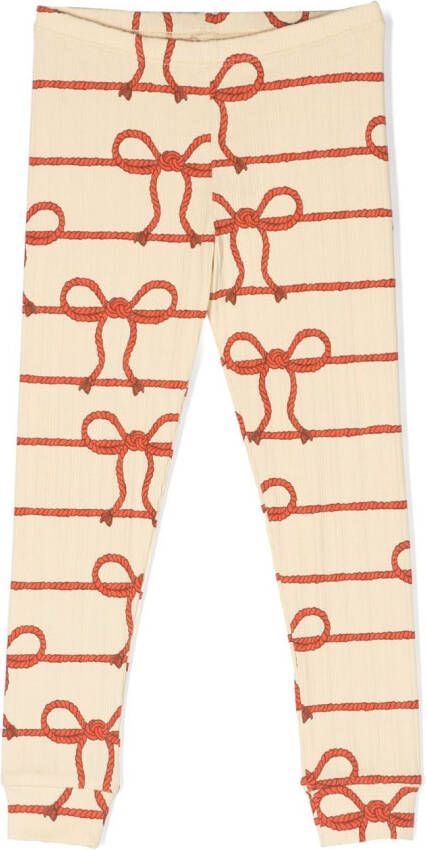 Mini Rodini Gestreepte legging Geel