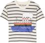 Mini Rodini Gestreepte T-shirtjurk Blauw - Thumbnail 1