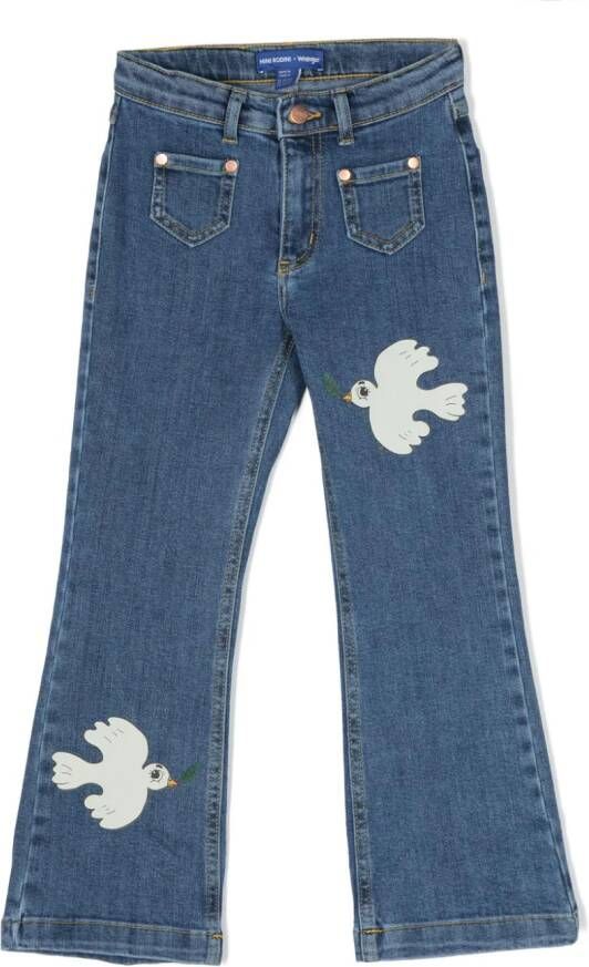 Mini Rodini Jeans verfraaid met patch Blauw