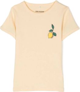 Mini Rodini T-shirt met logoprint Geel