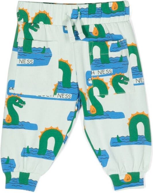 Mini Rodini Trainingsbroek met print Groen