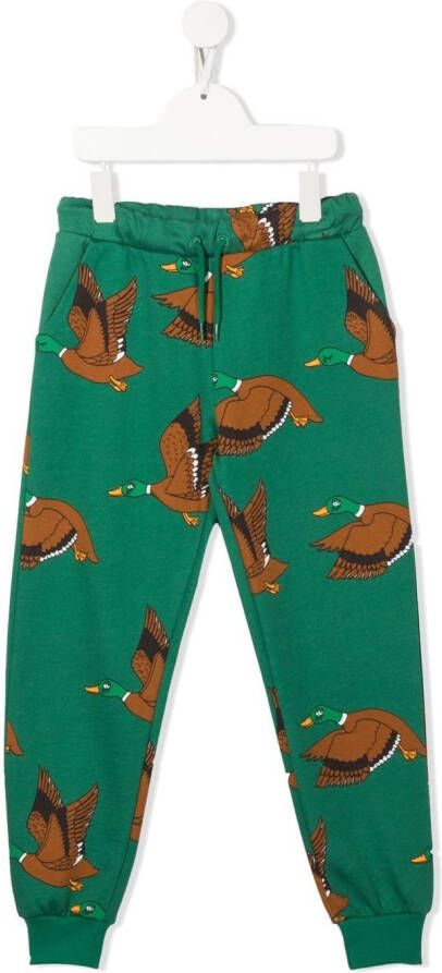 Mini Rodini Trainingsbroek met print Groen