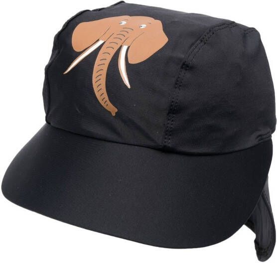 Mini Rodini Pet met olifantprint Zwart