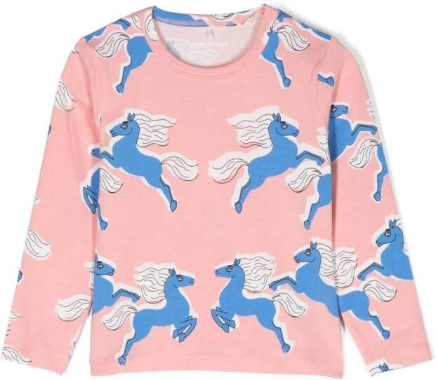 Mini Rodini T-shirt met lange mouwen Roze