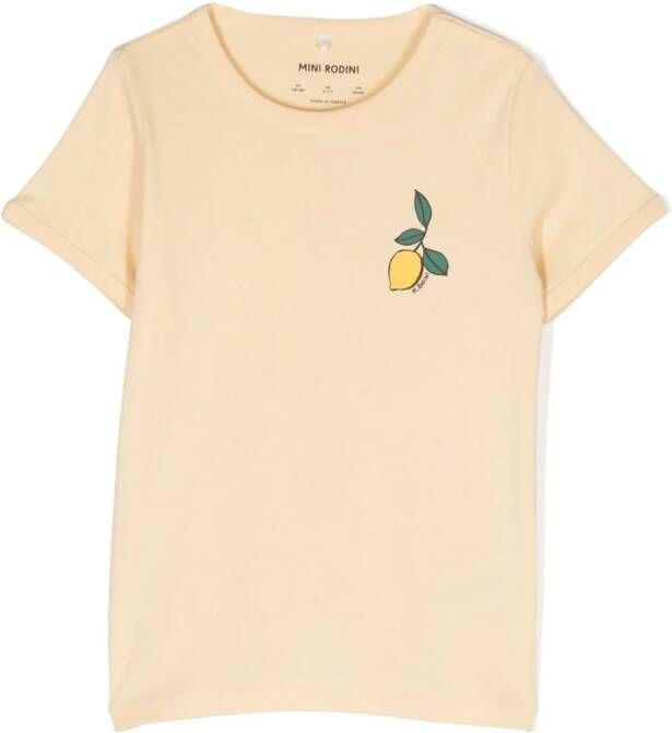 Mini Rodini T-shirt met logoprint Geel
