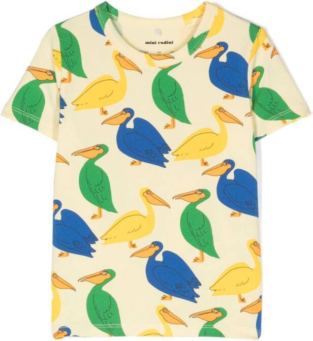 Mini Rodini T-shirt met print Geel