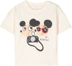 Mini Rodini T-shirt van biologisch katoen Beige