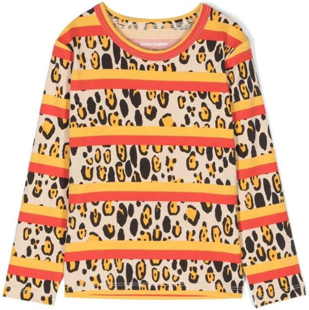 Mini Rodini Top met luipaardprint Beige