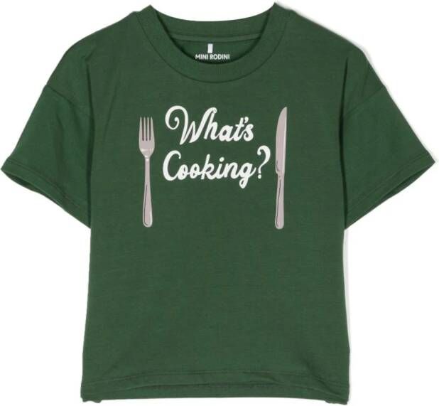 Mini Rodini T-shirt met print Groen