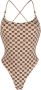 MISBHV Badpak met monogramprint Beige - Thumbnail 1