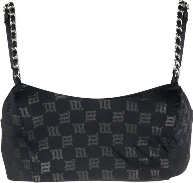 MISBHV Bikinitop met monogram Zwart