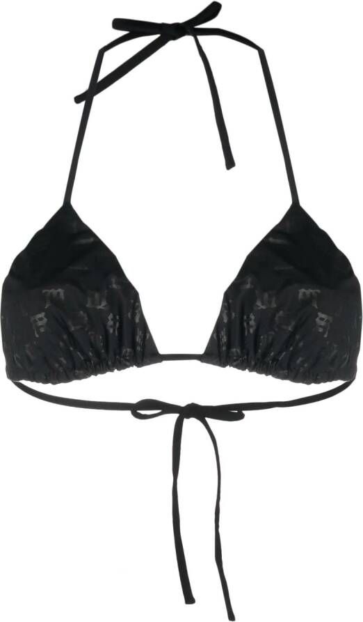 MISBHV Bikinitop met monogramprint Zwart