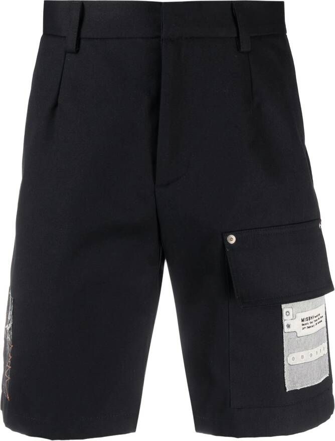 MISBHV Cargo shorts met patchdetail Zwart