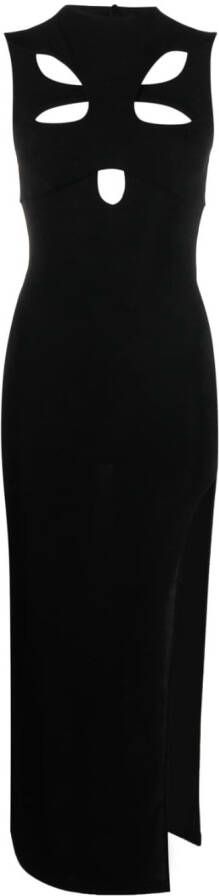 MISBHV Midi-jurk met uitgesneden detail Zwart