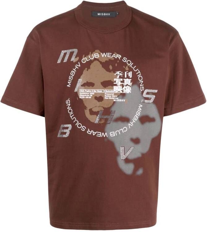 MISBHV Katoenen T-shirt Bruin