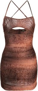 MISBHV Mini-jurk met ruche Bruin