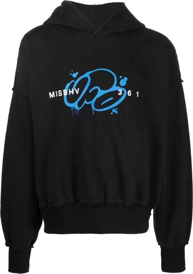 MISBHV x UFO361 hoodie met logoprint Zwart
