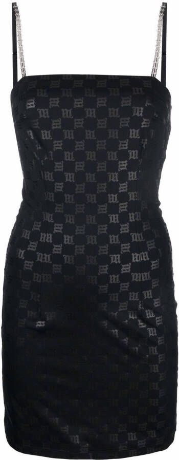 MISBHV Mini-jurk met monogram Zwart