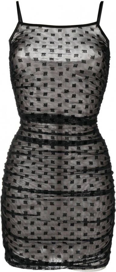 MISBHV Mini-jurk met monogram Zwart