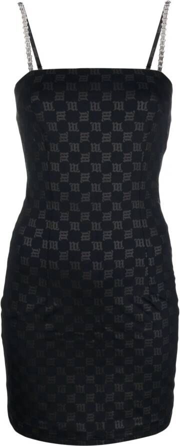 MISBHV Mini-jurk met monogramprint Zwart