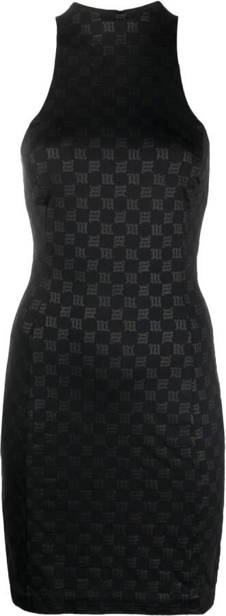 MISBHV Mini-jurk met monogramprint Zwart