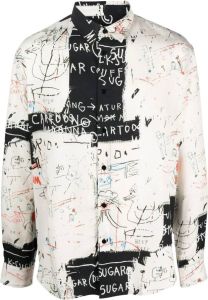 MISBHV Overhemd met graffiti-print Beige