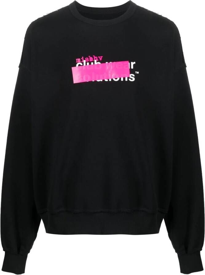 MISBHV Sweater met logoprint Zwart