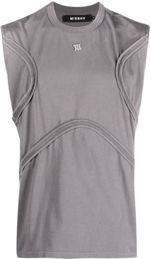 MISBHV Tanktop met logopatch Grijs