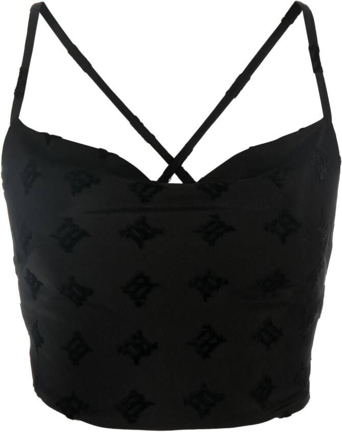 MISBHV Top met monogram Zwart