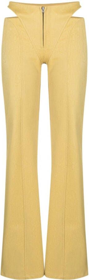 MISBHV Broek van imitatieleer Geel