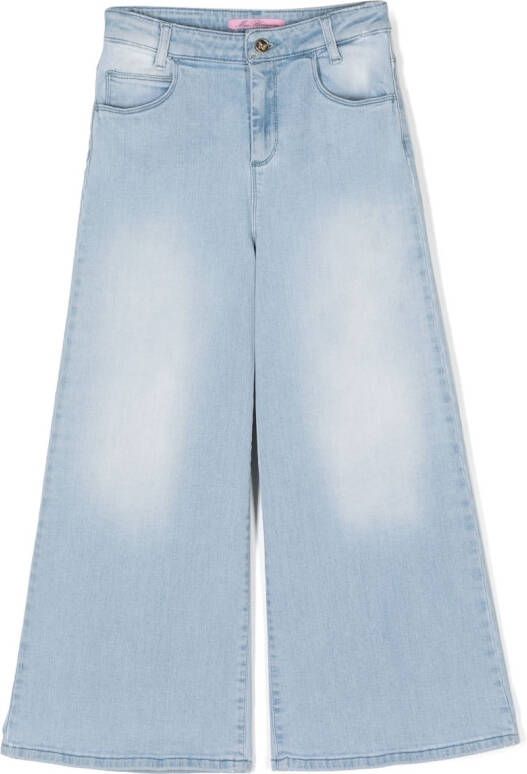 Miss Blumarine Jeans met wijde pijpen Blauw