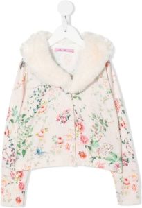 Miss Blumarine Vest met bloe print Roze