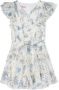 Miss Blumarine Jurk met bloe print Beige - Thumbnail 1