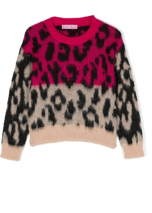 Miss Blumarine Trui met luipaardprint Roze