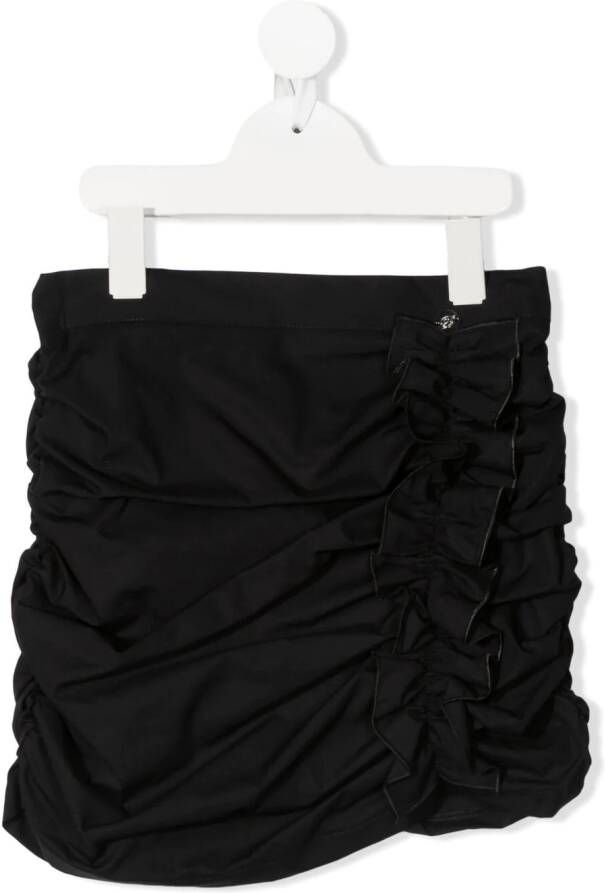 Miss Blumarine Mini-rok met ruches Zwart