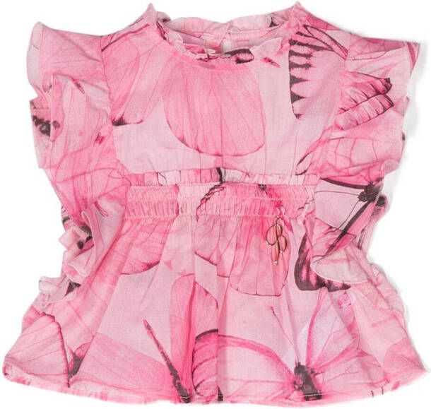 Miss Blumarine Shirt met vlinderprint Roze
